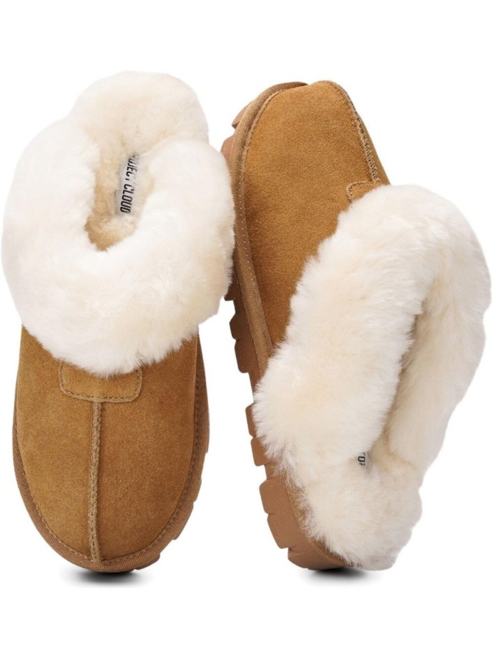 Cozy Genuine Leather Women's Fur-Lined Clog Slippers | Comfortable Indoor